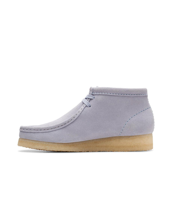 CLARKS ORIGINALS WOMENS WALLABEE BOOTS CLOUD GREY SUEDE-Designer Outlet Sales