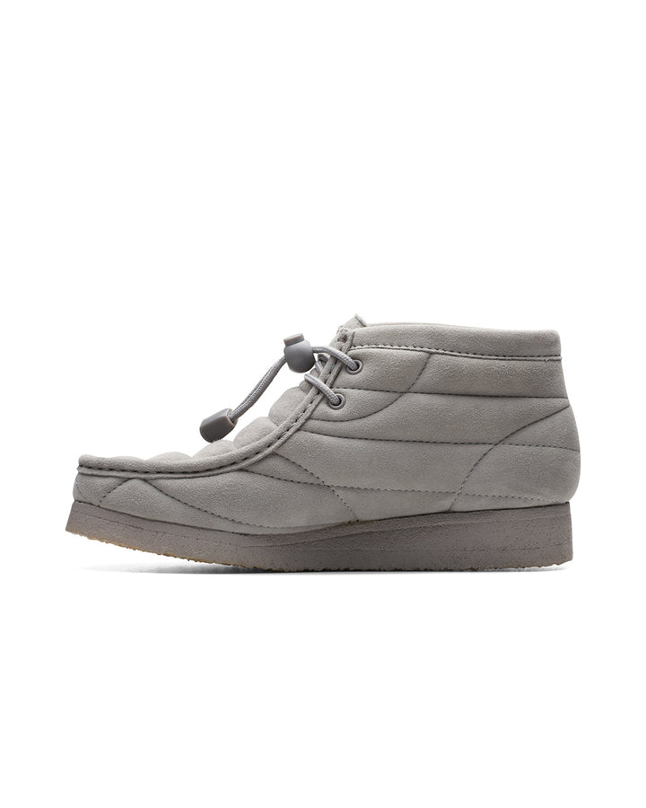 CLARKS ORIGINALS WOMENS WALLABEE BOOTS GREY SUEDE-Designer Outlet Sales