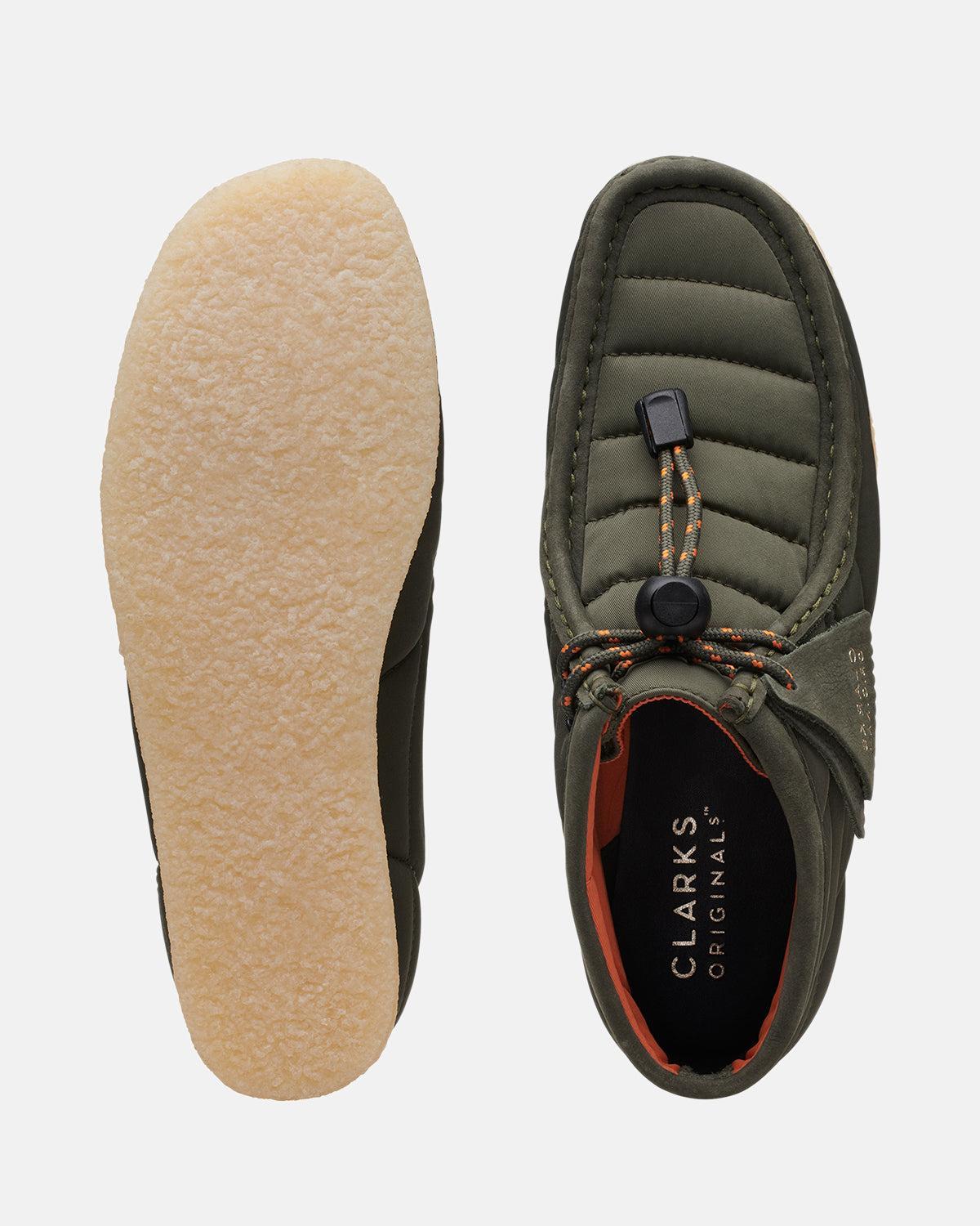 CLARKS ORIGINALS WOMENS WALLABEE BOOTS KHAKI QUILTED – CLARKS-26168760-UK3 | Studio DOS by Designer Outlet Sales