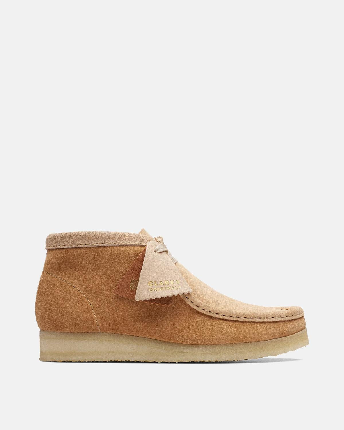 CLARKS ORIGINALS WOMENS WALLABEE BOOTS TAN COMBI – CLARKS-26169841-UK4 | Studio DOS by Designer Outlet Sales