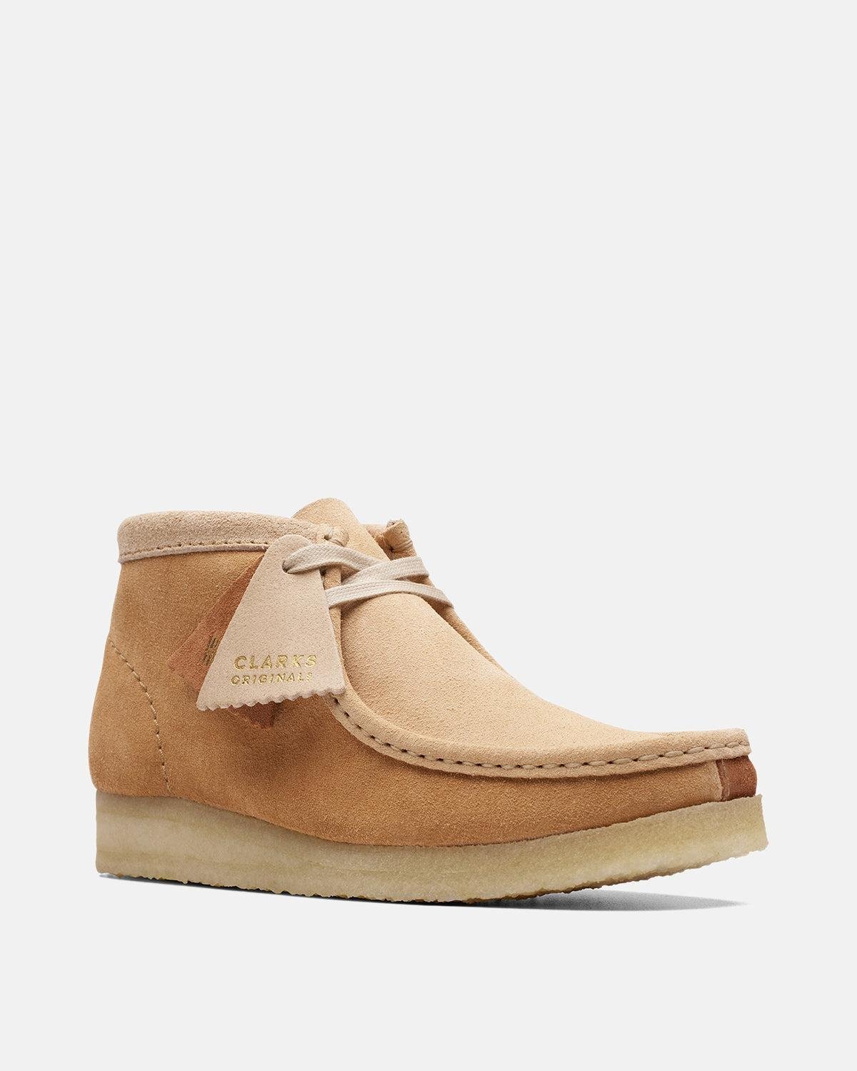 CLARKS ORIGINALS WOMENS WALLABEE BOOTS TAN COMBI – CLARKS-26169841-UK4 | Studio DOS by Designer Outlet Sales