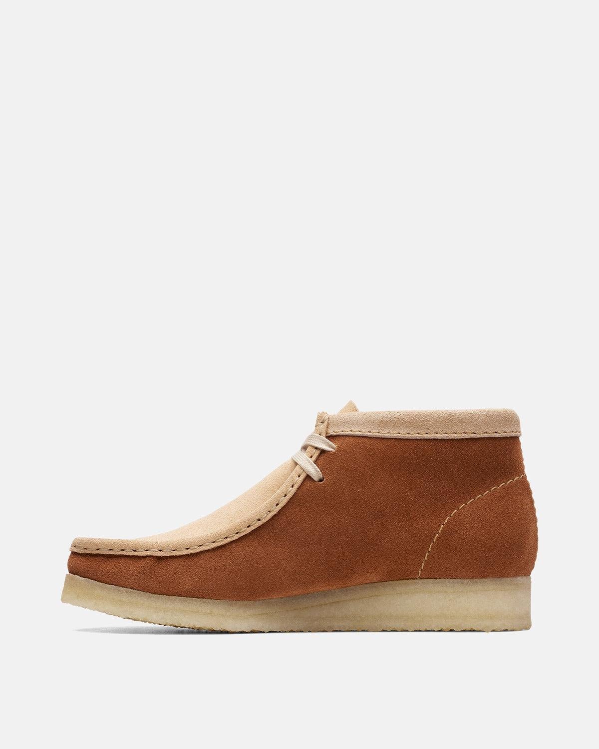 CLARKS ORIGINALS WOMENS WALLABEE BOOTS TAN COMBI – CLARKS-26169841-UK4 | Studio DOS by Designer Outlet Sales