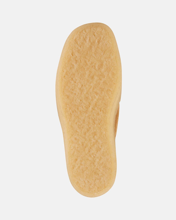 CLARKS ORIGINALS WOMENS WALLABEE CUP HI BOOTS LIGHT TAN SUEDE-Designer Outlet Sales