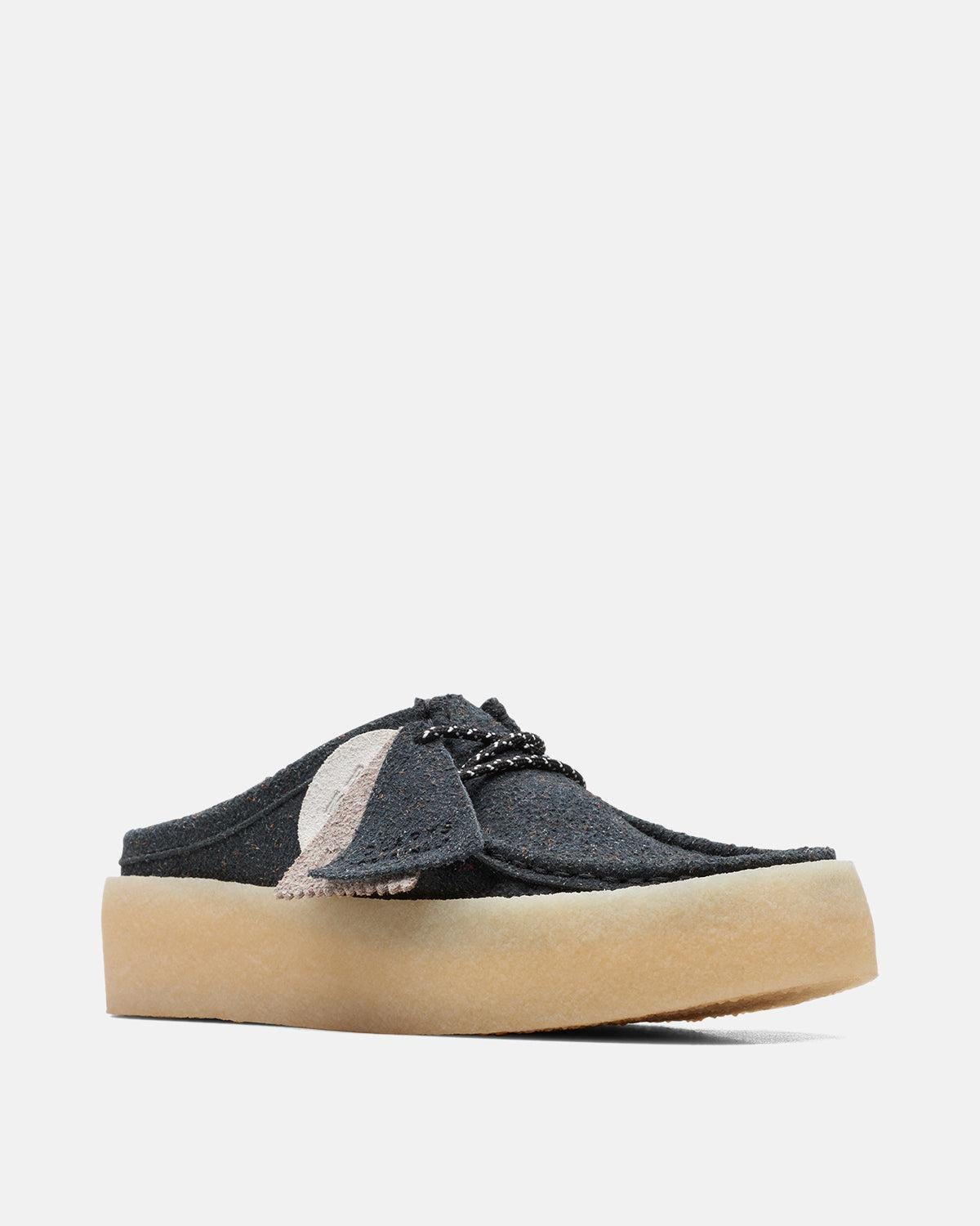 CLARKS ORIGINALS WOMENS WALLABEE CUP LO SHOES BLACK ECO SUEDE – CLARKS-26171854-UK3 | Studio DOS by Designer Outlet Sales