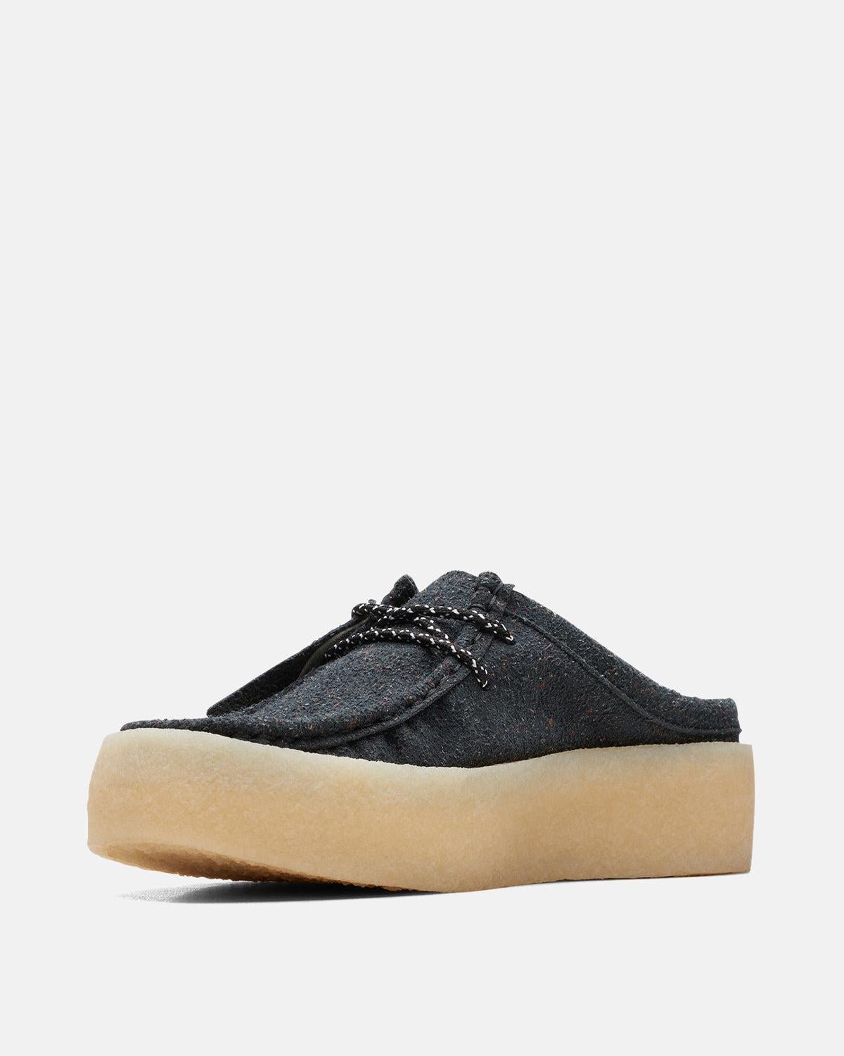 CLARKS ORIGINALS WOMENS WALLABEE CUP LO SHOES BLACK ECO SUEDE – CLARKS-26171854-UK3 | Studio DOS by Designer Outlet Sales