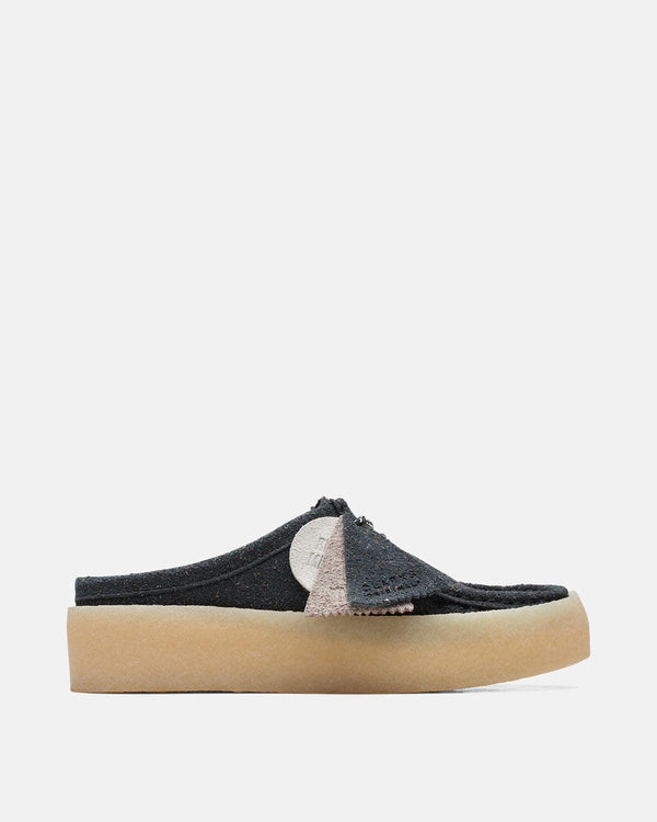 CLARKS ORIGINALS WOMENS WALLABEE CUP LO SHOES BLACK ECO SUEDE-Designer Outlet Sales
