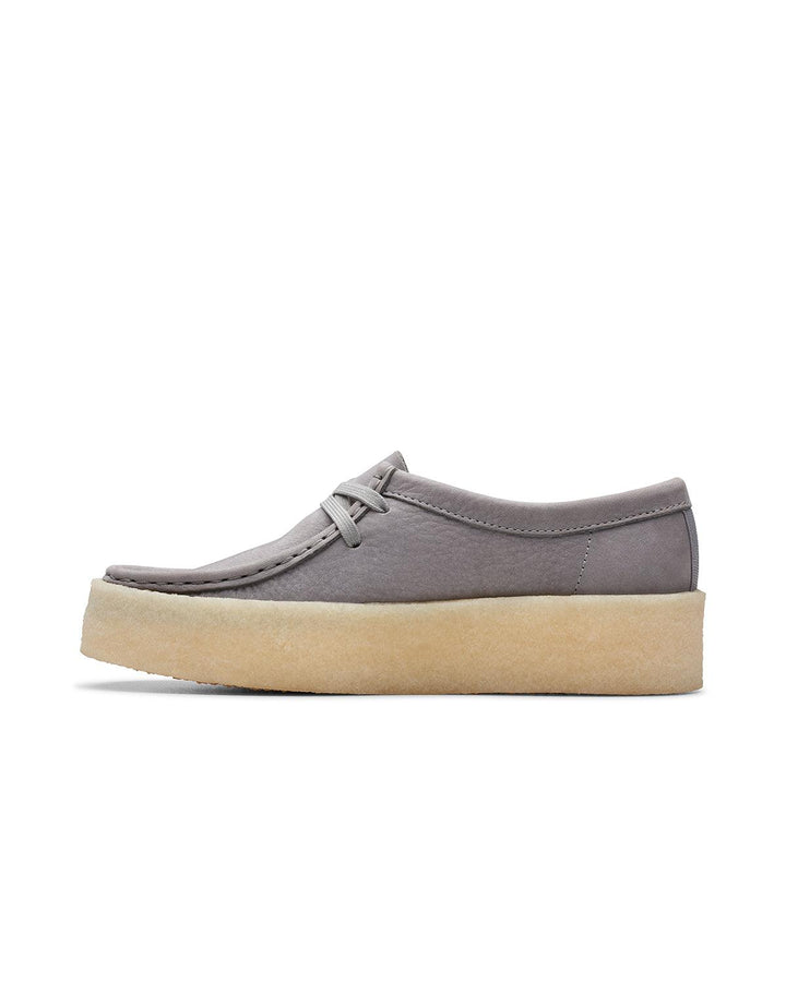 CLARKS ORIGINALS WOMENS WALLABEE CUP SHOES STEEL GREY NUBUCK-Designer Outlet Sales