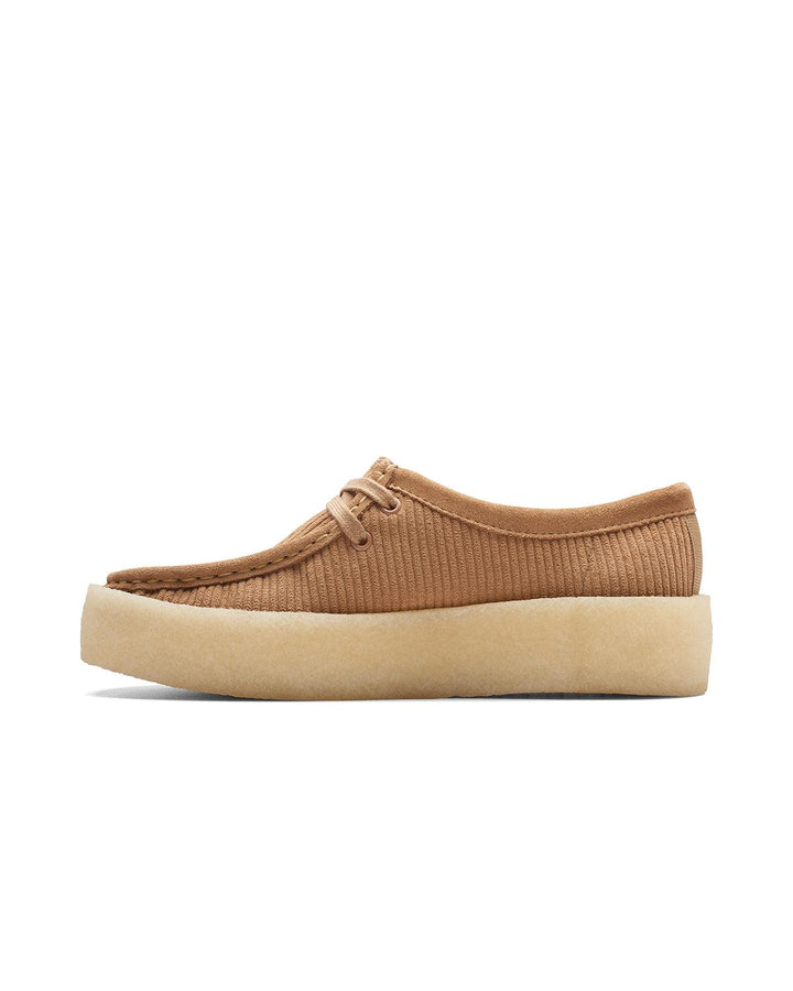 CLARKS ORIGINALS WOMENS WALLABEE CUP SHOES TAN CORD-Designer Outlet Sales