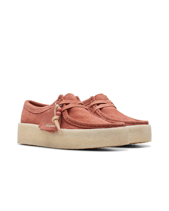 CLARKS ORIGINALS WOMENS WALLABEE CUP SHOES TERRACOTTA SUEDE-Designer Outlet Sales