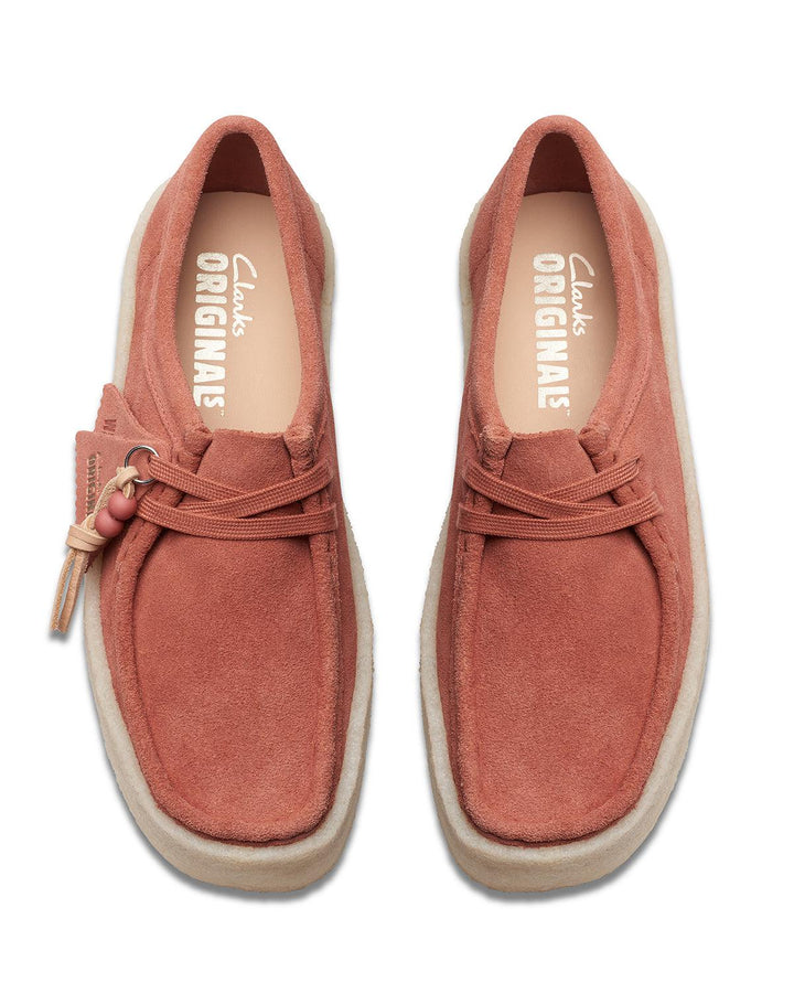 CLARKS ORIGINALS WOMENS WALLABEE CUP SHOES TERRACOTTA SUEDE-Designer Outlet Sales