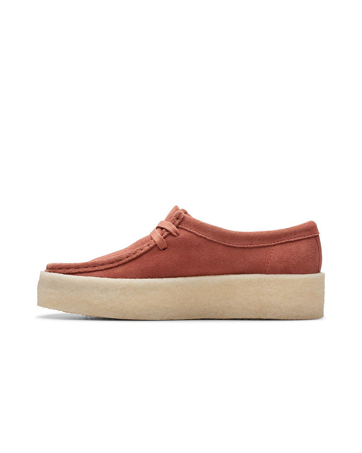 CLARKS ORIGINALS WOMENS WALLABEE CUP SHOES TERRACOTTA SUEDE-Designer Outlet Sales