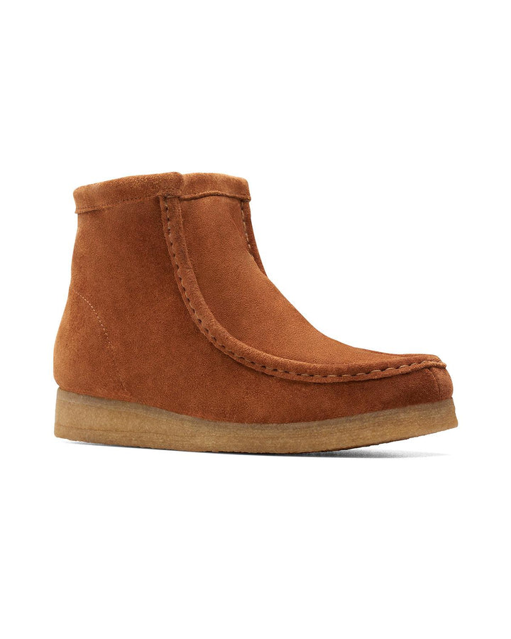 CLARKS ORIGINALS WOMENS WALLABEE HI BOOTS CARAMEL WLINED-Designer Outlet Sales