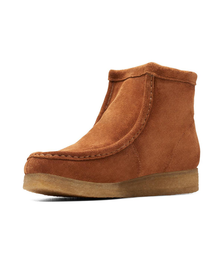 CLARKS ORIGINALS WOMENS WALLABEE HI BOOTS CARAMEL WLINED-Designer Outlet Sales