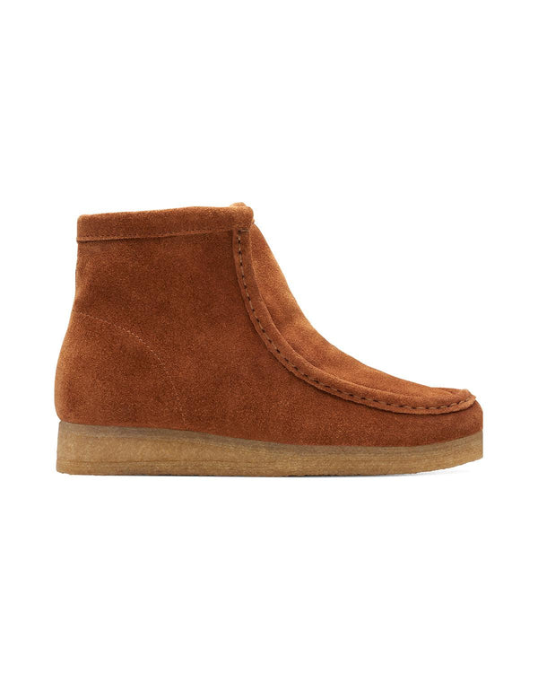 CLARKS ORIGINALS WOMENS WALLABEE HI BOOTS CARAMEL WLINED-Designer Outlet Sales