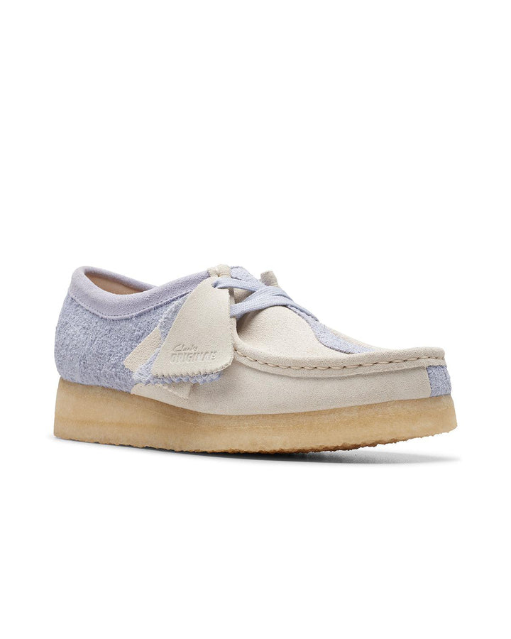 CLARKS ORIGINALS WOMENS WALLABEE SHOES CLOUD GREY COMBI-Designer Outlet Sales