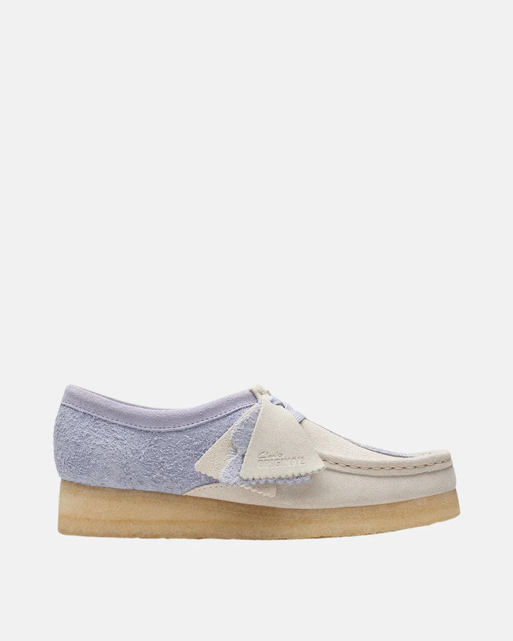 CLARKS ORIGINALS WOMENS WALLABEE SHOES CLOUD GREY COMBI-Designer Outlet Sales