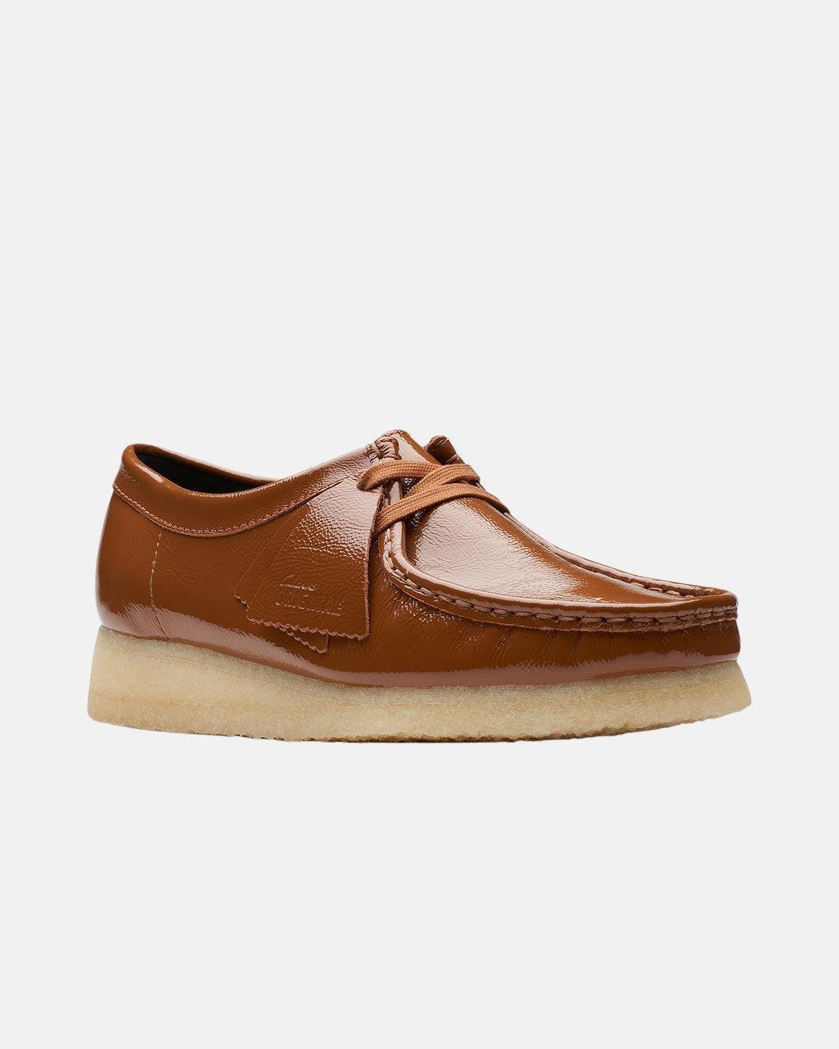 CLARKS ORIGINALS WOMENS WALLABEE SHOES DUSK BROWN PATENT – CLARKS-26176553-UK3 | Studio DOS by Designer Outlet Sales