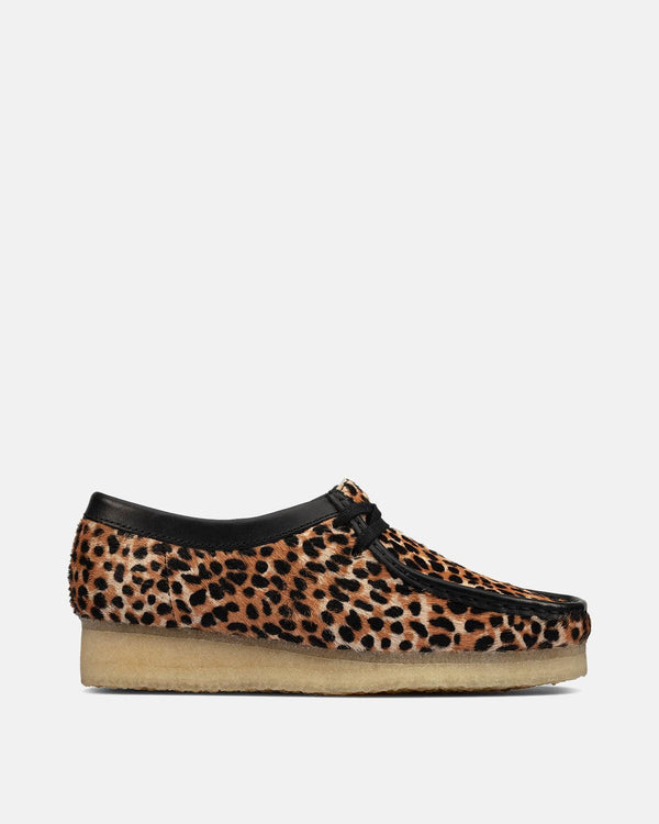 CLARKS ORIGINALS WOMENS WALLABEE SHOES LEOPARD PRINT-Designer Outlet Sales