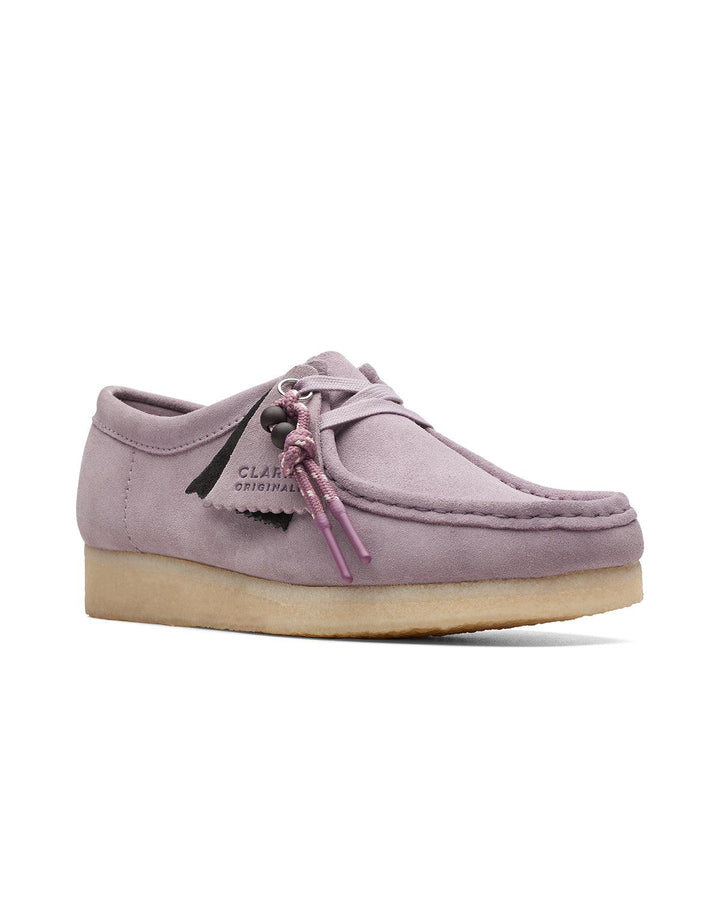 CLARKS ORIGINALS WOMENS WALLABEE SHOES MAUVE SUEDE-Designer Outlet Sales