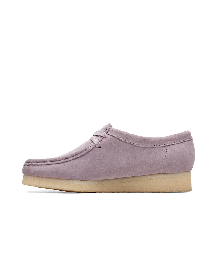 CLARKS ORIGINALS WOMENS WALLABEE SHOES MAUVE SUEDE-Designer Outlet Sales