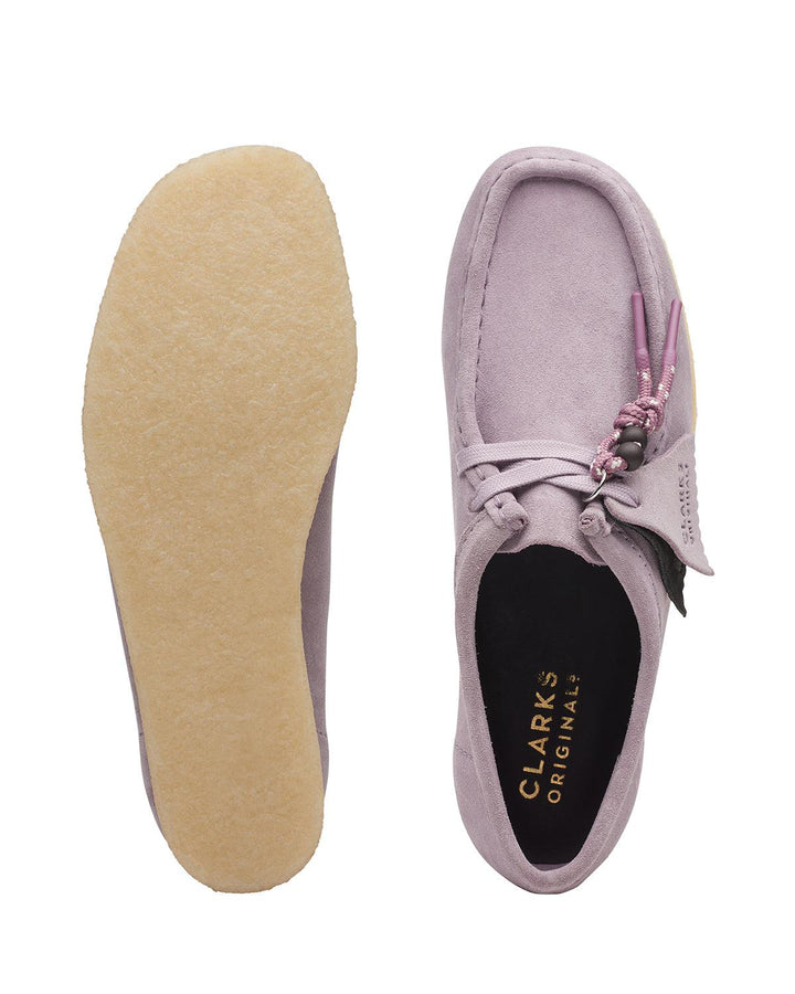 CLARKS ORIGINALS WOMENS WALLABEE SHOES MAUVE SUEDE-Designer Outlet Sales