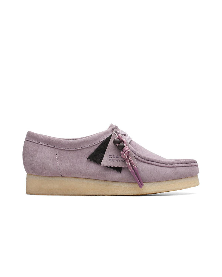 CLARKS ORIGINALS WOMENS WALLABEE SHOES MAUVE SUEDE-Designer Outlet Sales