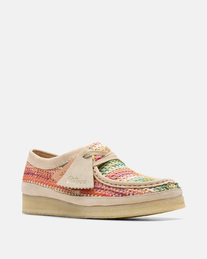CLARKS ORIGINALS WOMENS WALLABEE SHOES MULTICOLOUR RAFFIA