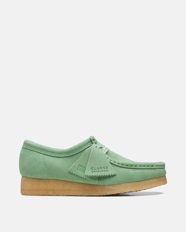 CLARKS ORIGINALS WOMENS WALLABEE SHOES PINE GREEN-Designer Outlet Sales