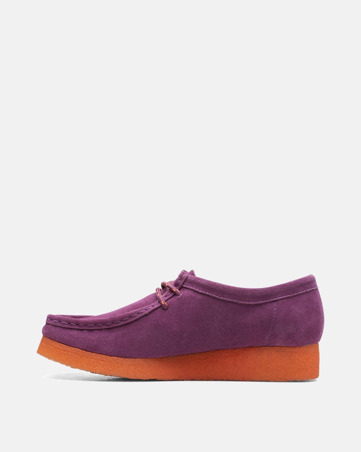 CLARKS ORIGINALS WOMENS WALLABEE SHOES PURPLE SUEDE COMBI – CLARKS-26168645-UK4 | Studio DOS by Designer Outlet Sales