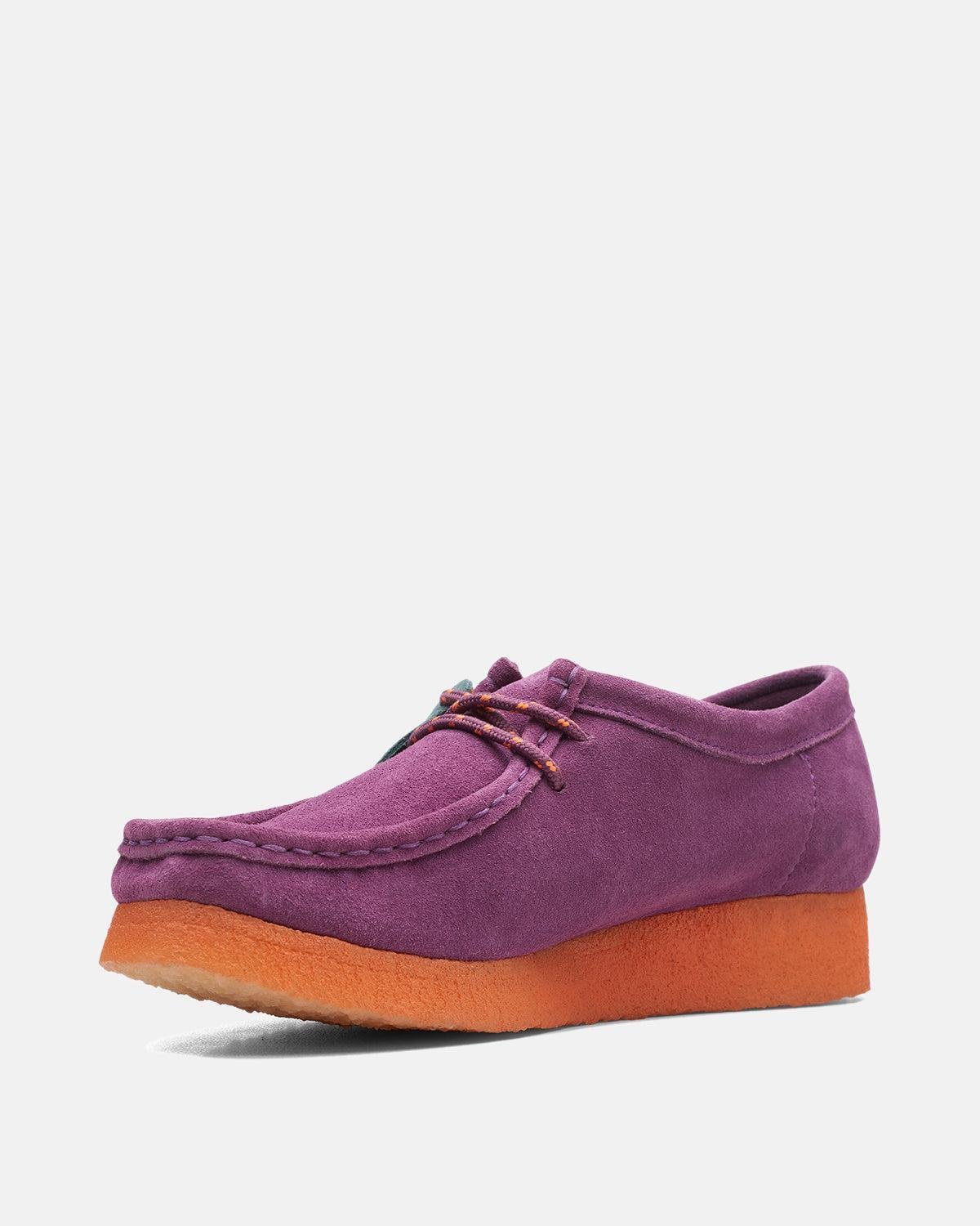 CLARKS ORIGINALS WOMENS WALLABEE SHOES PURPLE SUEDE COMBI – CLARKS-26168645-UK4 | Studio DOS by Designer Outlet Sales