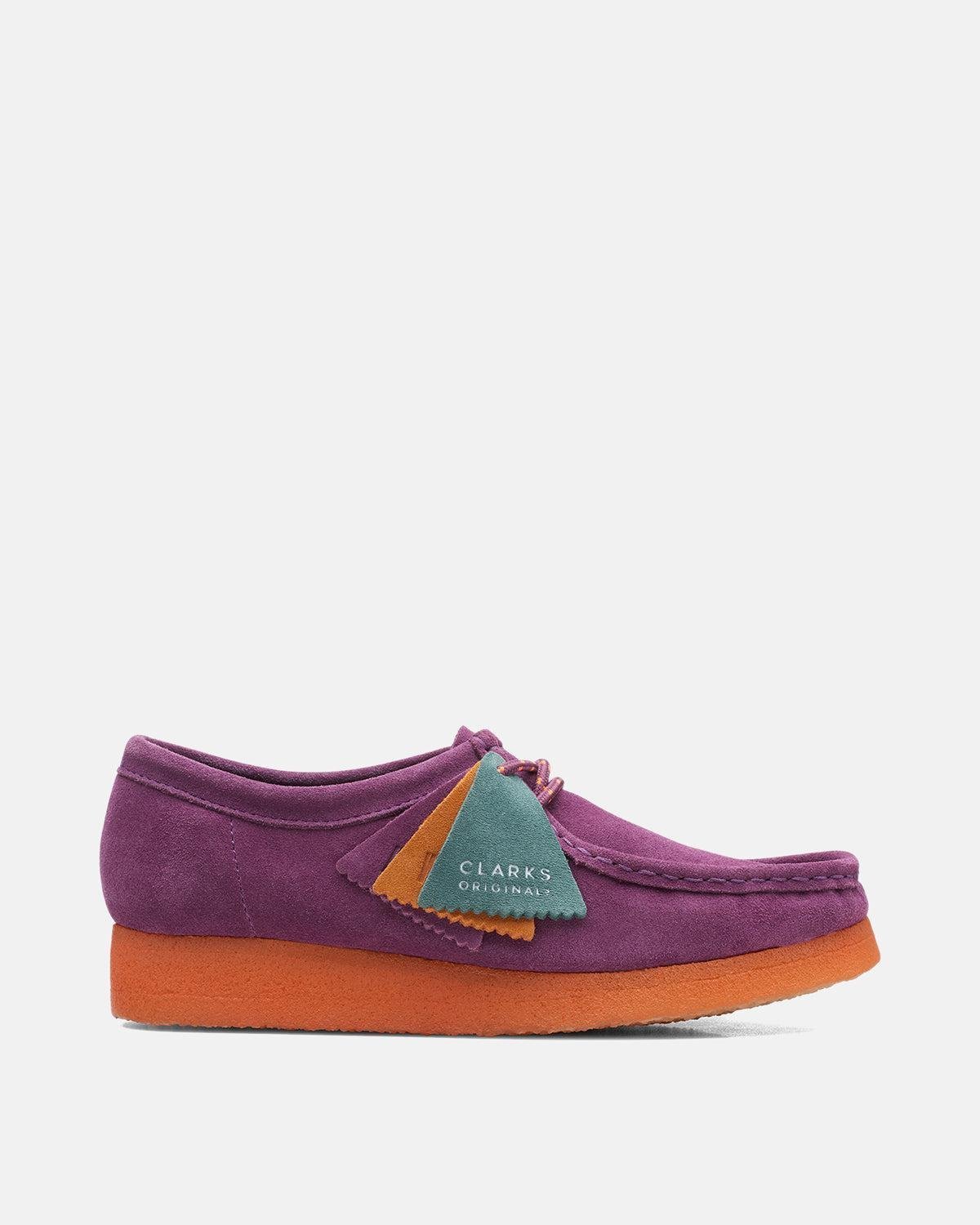 CLARKS ORIGINALS WOMENS WALLABEE SHOES PURPLE SUEDE COMBI – CLARKS-26168645-UK4 | Studio DOS by Designer Outlet Sales