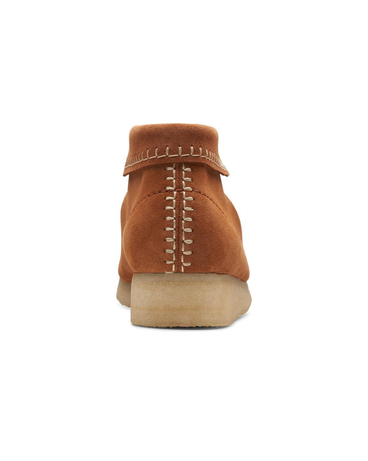 CLARKS ORIGINALS WOMENS WALLABEE STITCH BOOTS GINGER SUEDE-Designer Outlet Sales