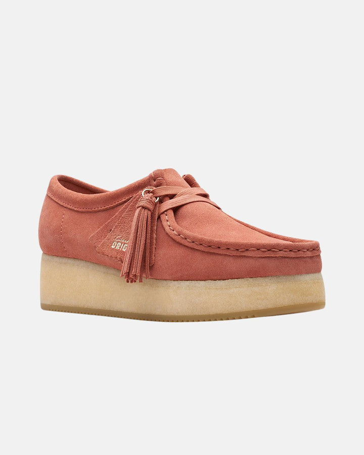 CLARKS ORIGINALS WOMENS WALLACRAFT BEE SHOES TERRACOTTA SUEDE-Designer Outlet Sales