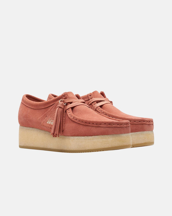 CLARKS ORIGINALS WOMENS WALLACRAFT BEE SHOES TERRACOTTA SUEDE-Designer Outlet Sales