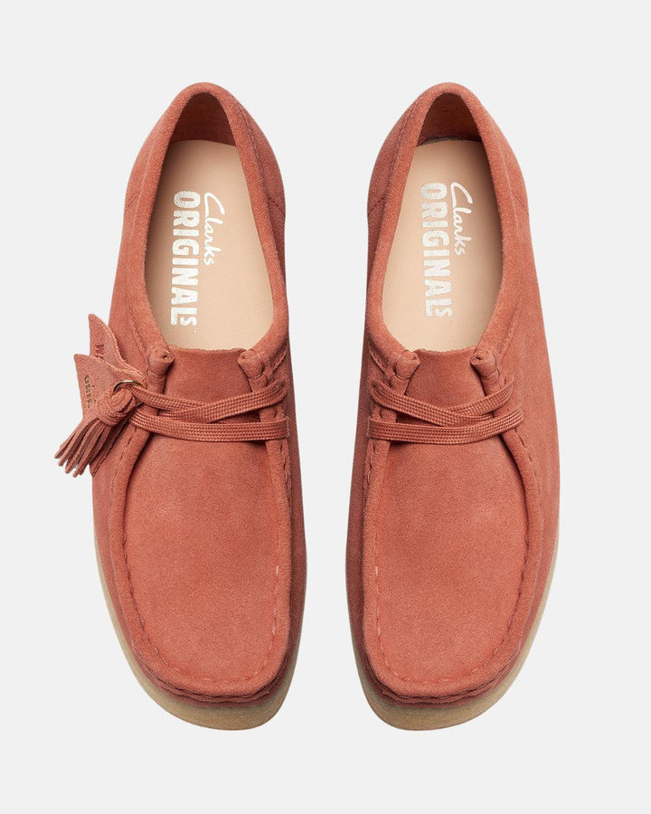 CLARKS ORIGINALS WOMENS WALLACRAFT BEE SHOES TERRACOTTA SUEDE-Designer Outlet Sales