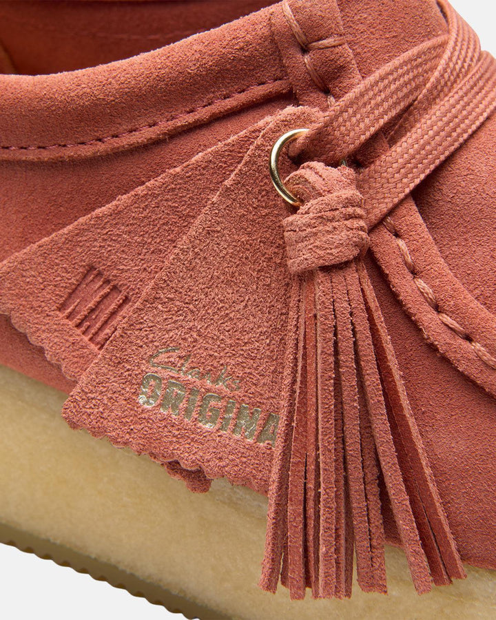 CLARKS ORIGINALS WOMENS WALLACRAFT BEE SHOES TERRACOTTA SUEDE-Designer Outlet Sales