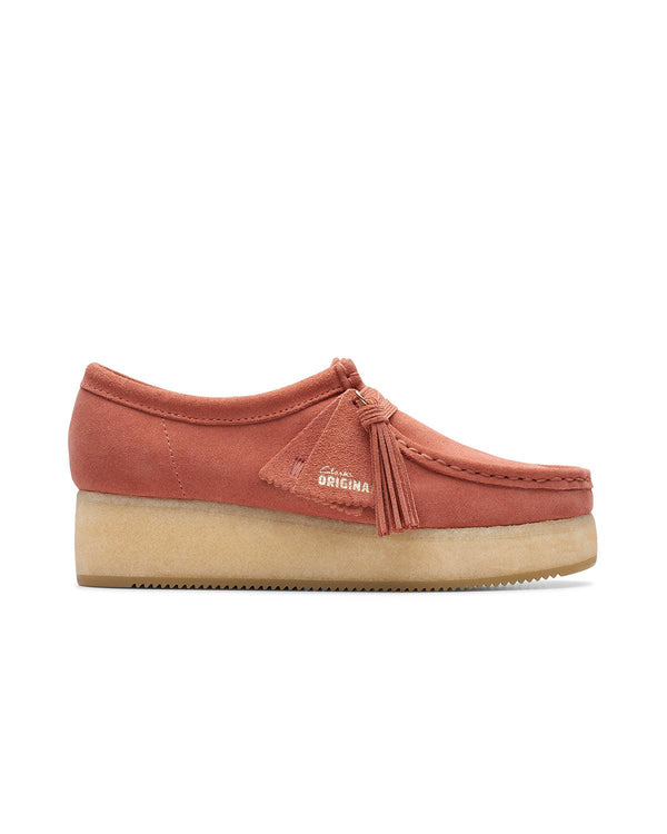 CLARKS ORIGINALS WOMENS WALLACRAFT BEE SHOES TERRACOTTA SUEDE-Designer Outlet Sales