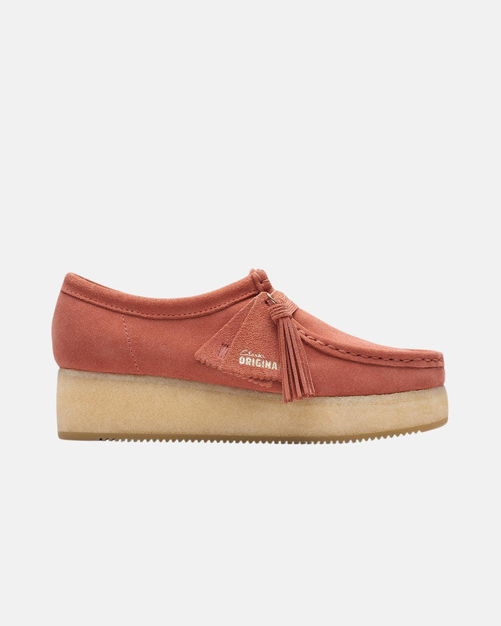 CLARKS ORIGINALS WOMENS WALLACRAFT BEE SHOES TERRACOTTA SUEDE-Designer Outlet Sales