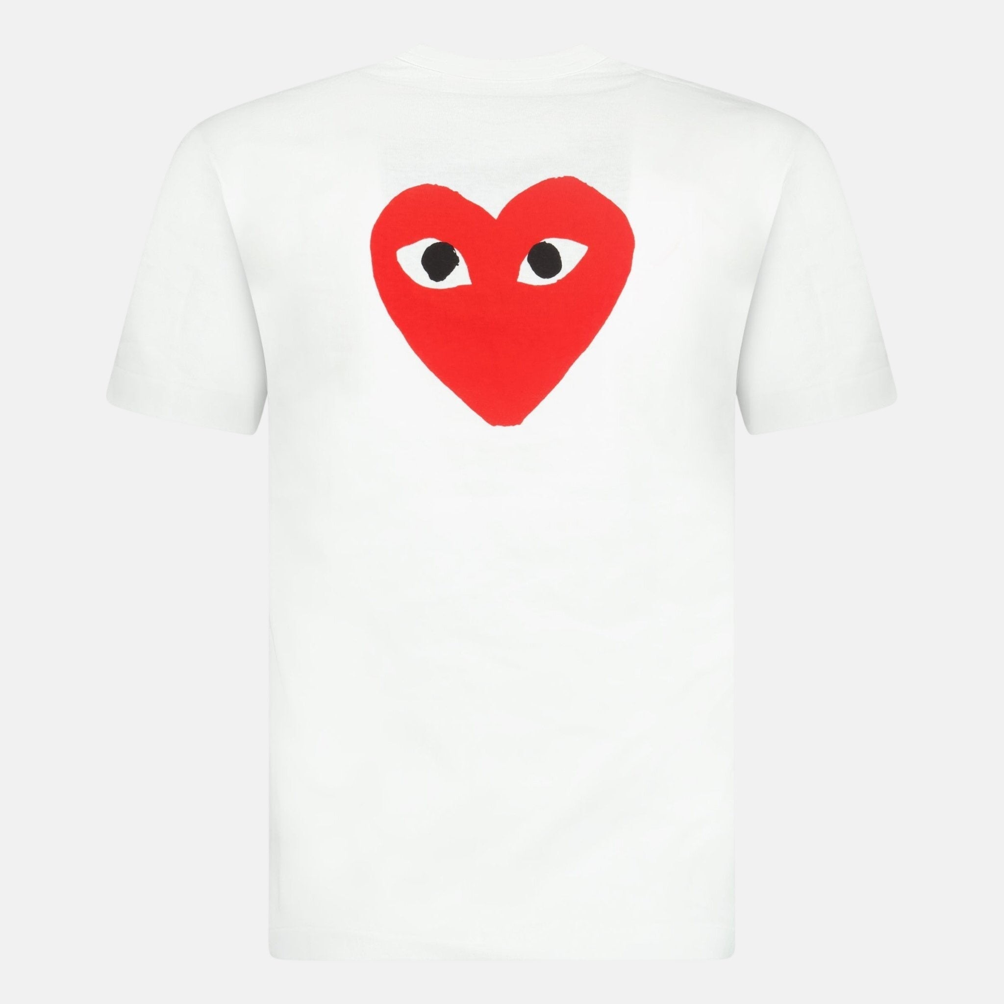 Comme Des Garcons Play Red Heart Logo T-Shirt White – C42 | Studio DOS by Designer Outlet Sales