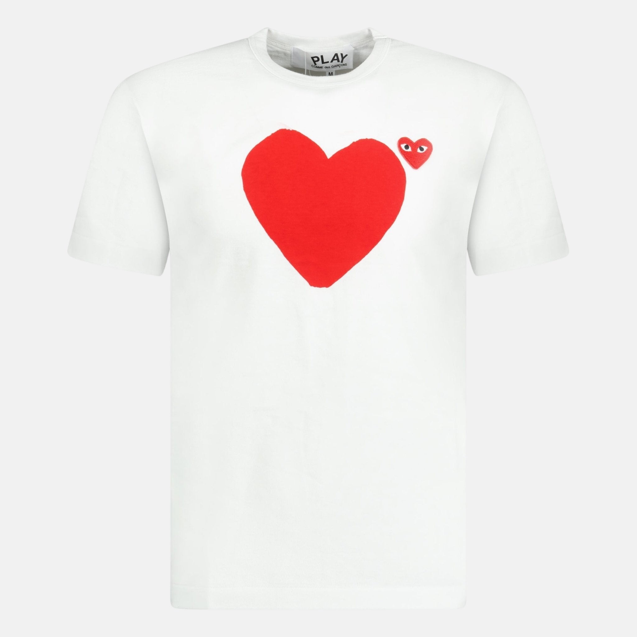 Comme Des Garcons Play Red Heart Logo T-Shirt White – C42 | Studio DOS by Designer Outlet Sales