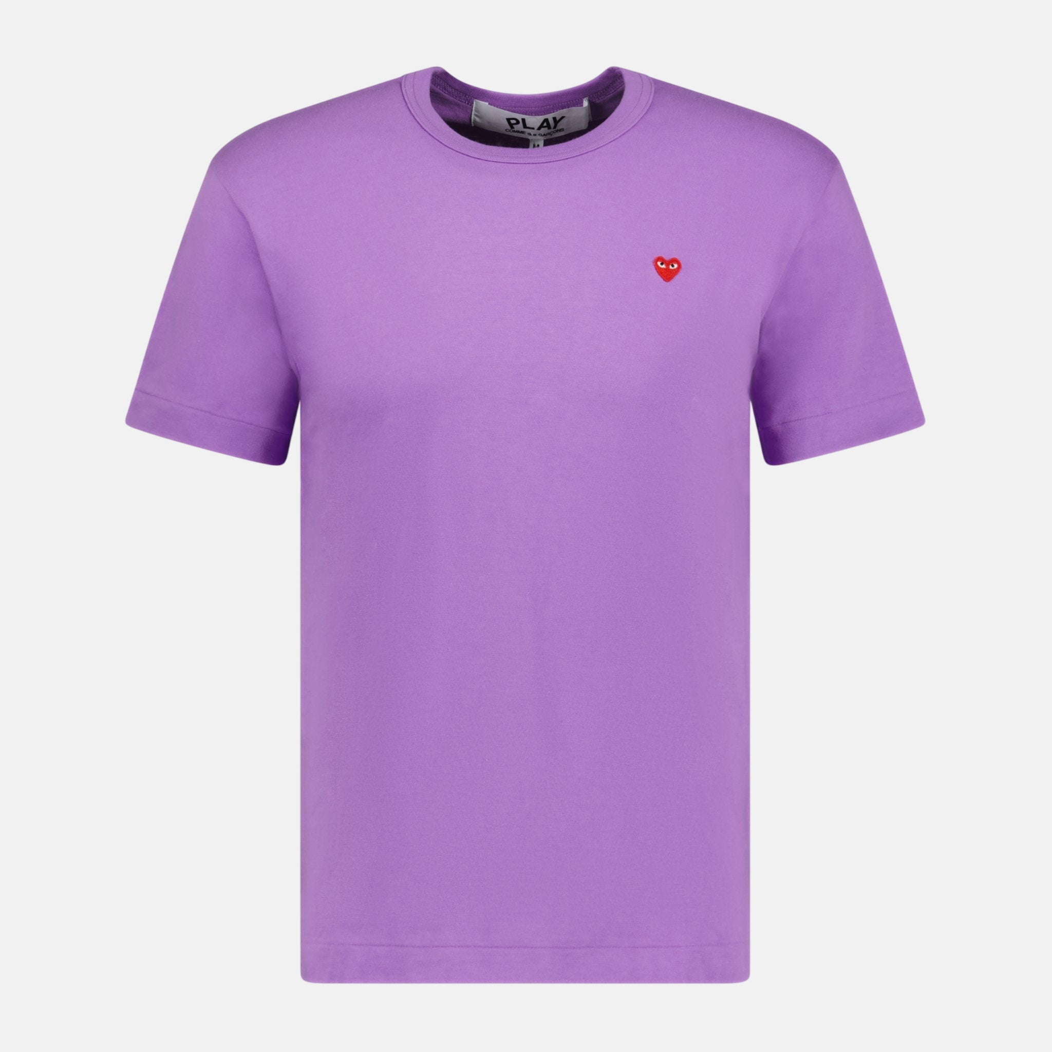 Comme Des Garcons Play Small Stitch Heart T-Shirt Purple – A27 | Studio DOS by Designer Outlet Sales