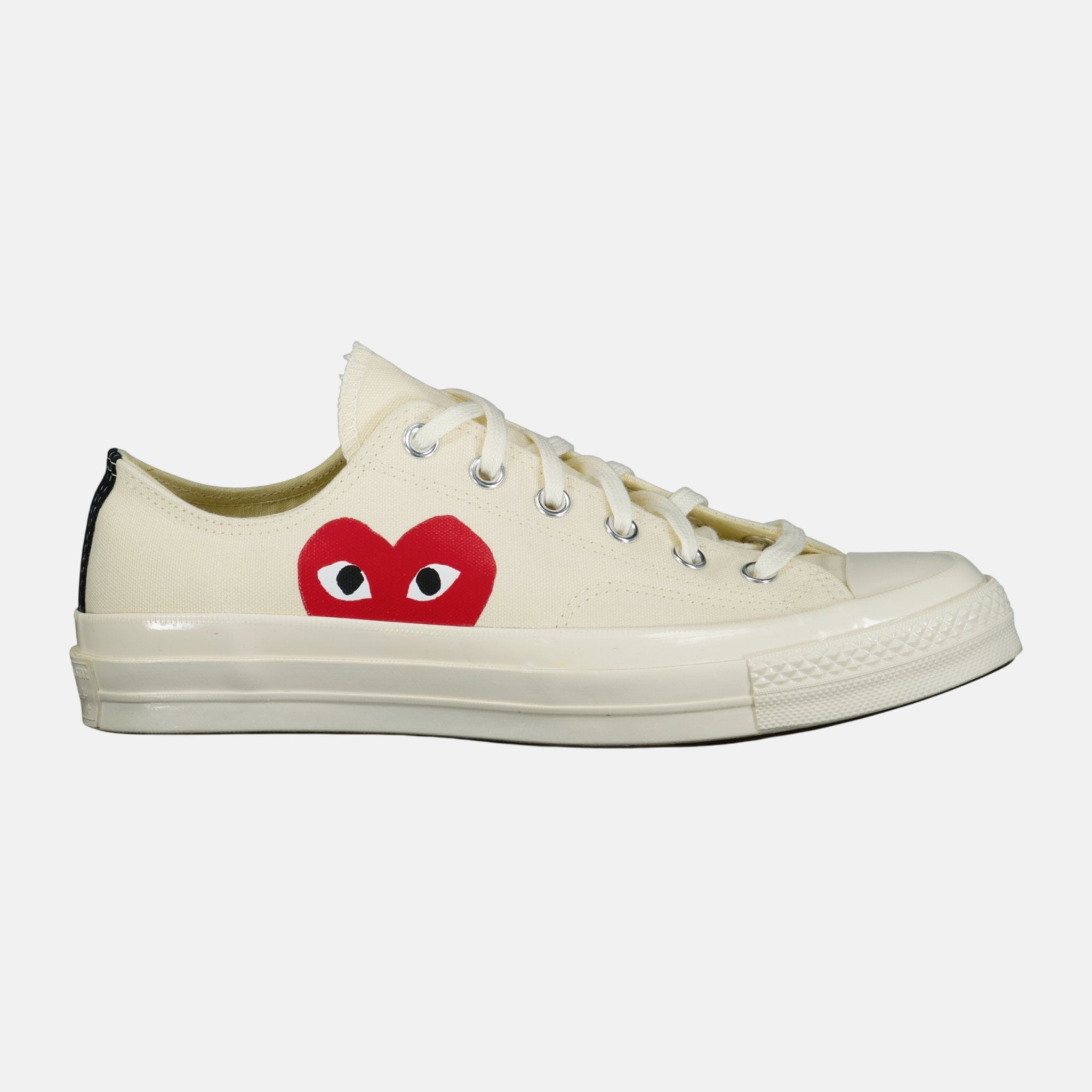 Comme Des Garcons Play X Converse 'Chuck Taylor' Low Trainers Beige – D4 | Studio DOS by Designer Outlet Sales