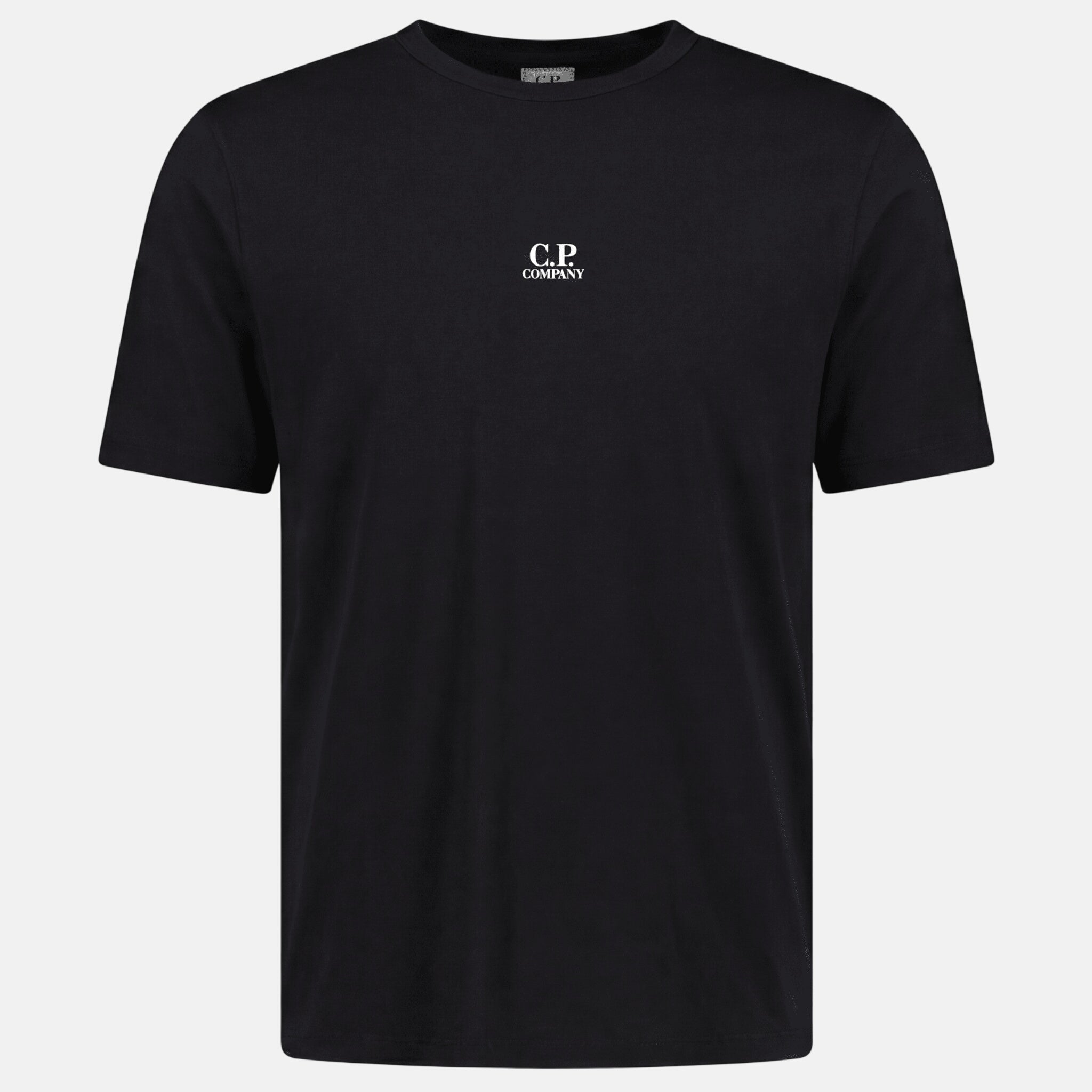 CP Company 70/2 Mercerised Jersey Logo Patch T-Shirt Black – G27 | Studio DOS by Designer Outlet Sales