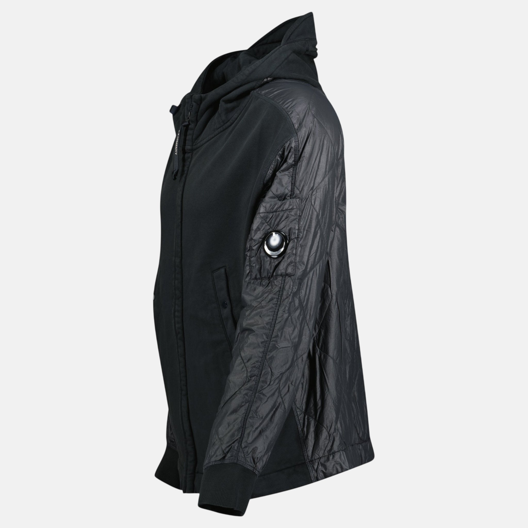 CP Company Diagonal Raised Mixed Quilted Hooded Jacket Black Sand – A71 | Studio DOS by Designer Outlet Sales