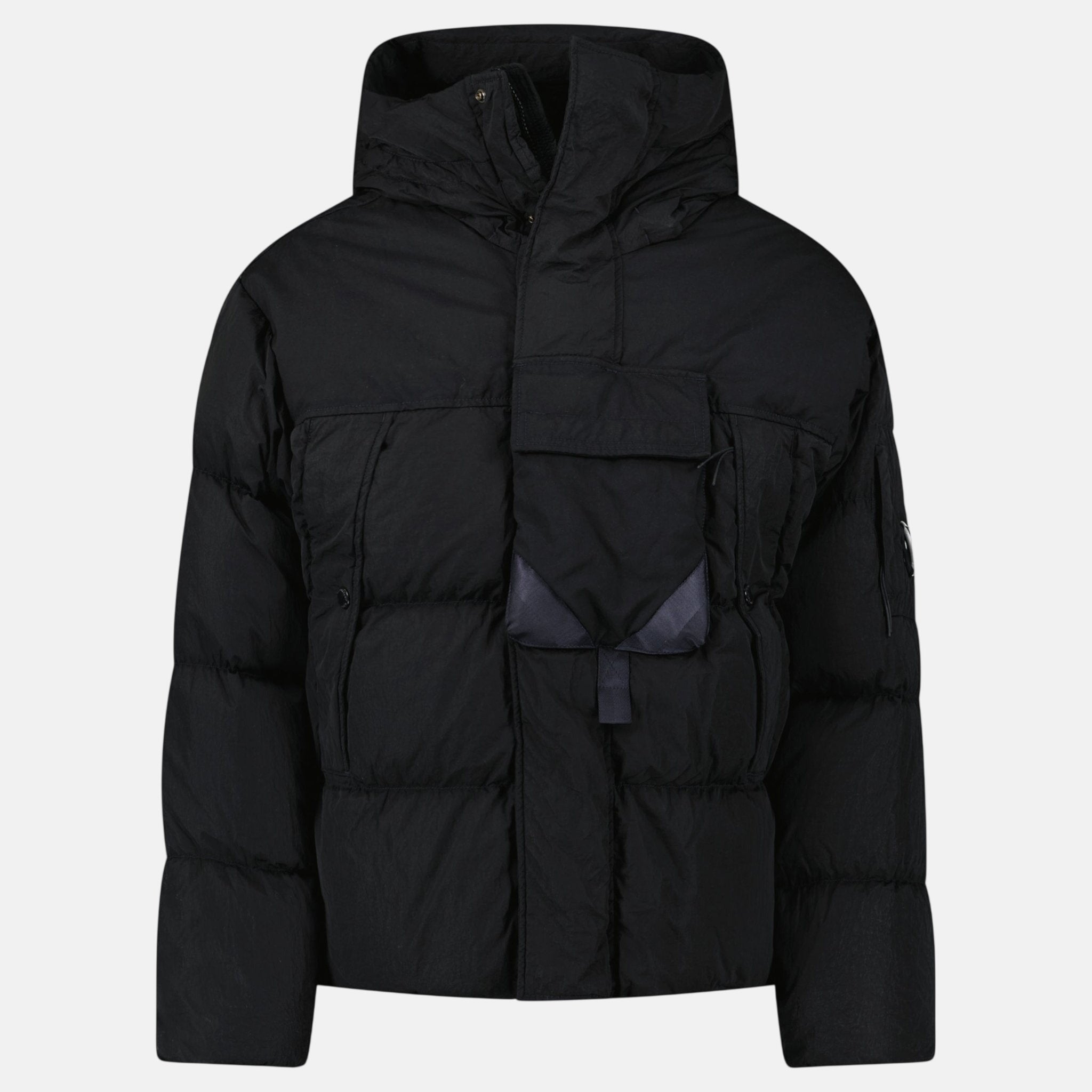 CP Company Eco - Chrome R Mixed Hooded Down Jacket Black – Rail 6 | Studio DOS by Designer Outlet Sales
