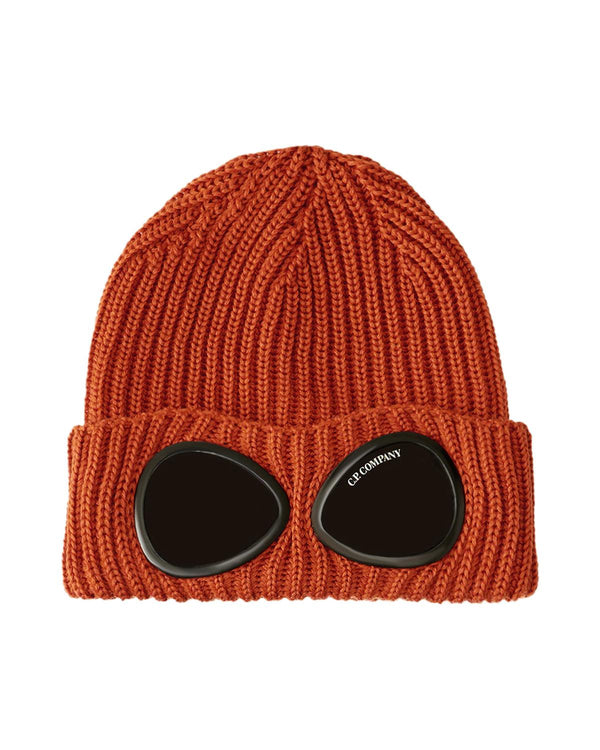 CP COMPANY EXTRA FINE MERINO WOOL GOGGLE BEANIE BOMBAY BROWN-Designer Outlet Sales