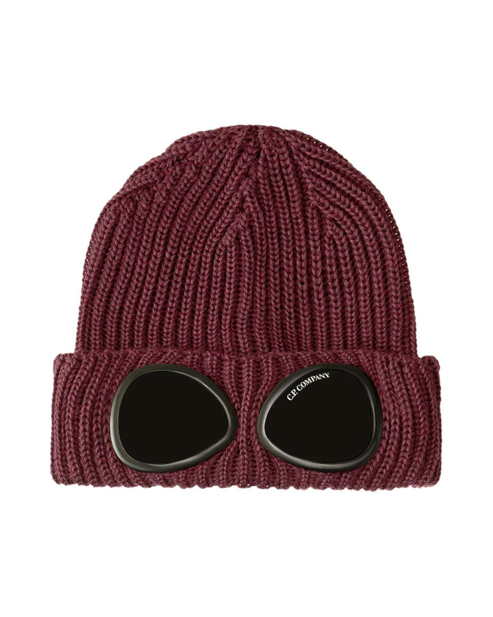 CP COMPANY EXTRA FINE MERINO WOOL GOGGLE BEANIE POTENT PURPLE-Designer Outlet Sales