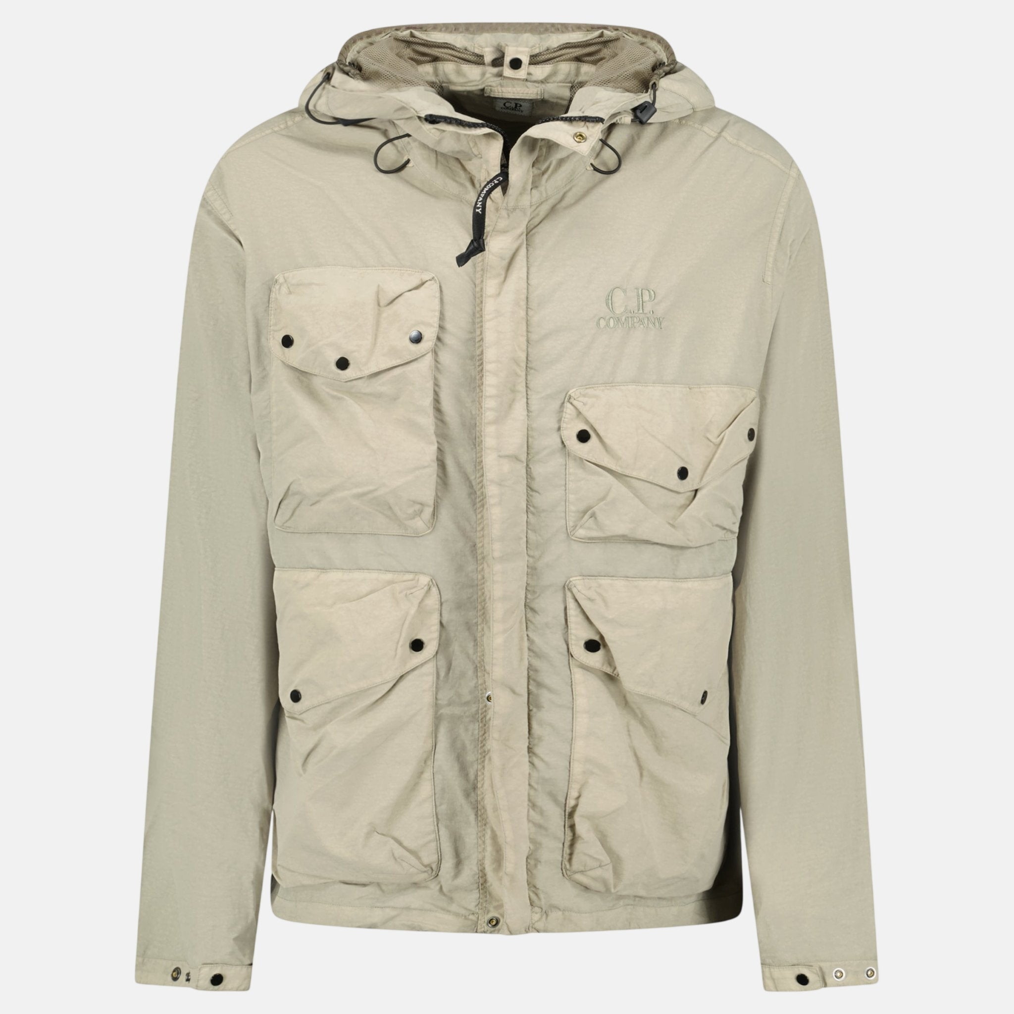 CP Company Flatt Nylon Goggle Jacket Vintage Khaki – A32 | Studio DOS by Designer Outlet Sales