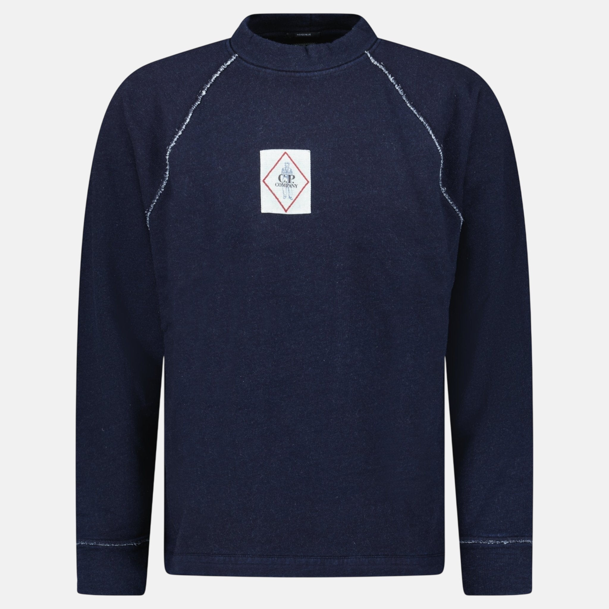 CP Company Fleece Vanisé Logo Sweatshirt Denim Indigo – A2 | Studio DOS by Designer Outlet Sales