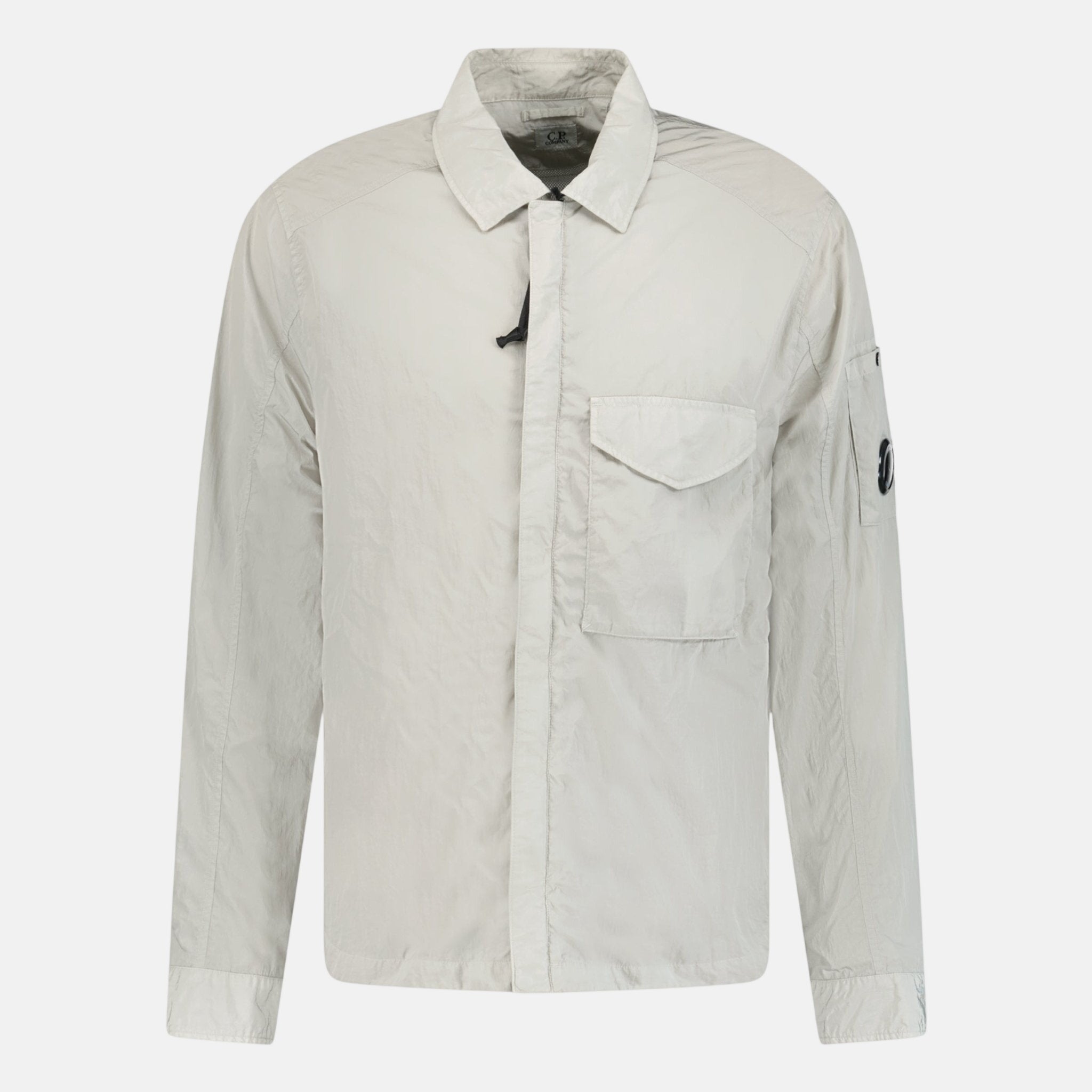 CP Company Lens Chrome Zip - Up Jacket Light Grey – A56 | Studio DOS by Designer Outlet Sales